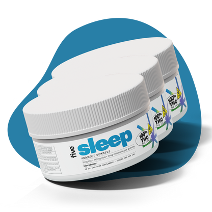 knockout sleep thc + cbd gummies