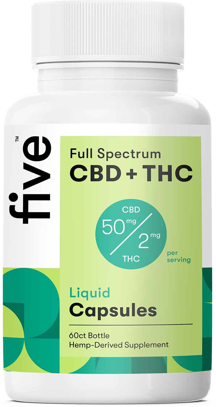 Full Spectrum CBD+THC Liquid Capsules (Top 10)